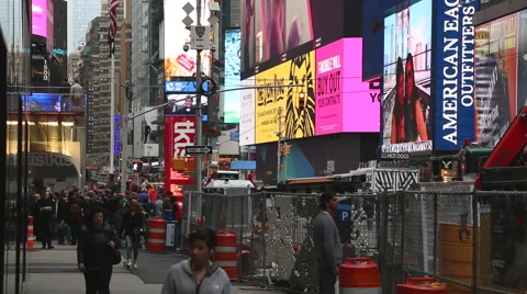 Off Times Square in the evening time Stock Footage 50114672