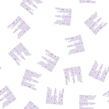 Times square glyph seamless pattern Stock Illustration
