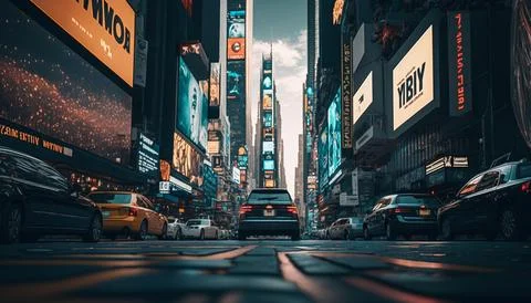 Times Square Stock Illustration