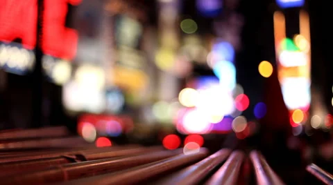 Times Square Lights Abstract Stock Footage 68642636