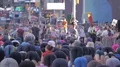 Times Square Manhattan NYC group people practicing yoga outdoors yoga day 4k or 4k+ Resolution