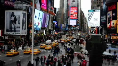 Times Square Miniature Effect Stock Footage 10724472
