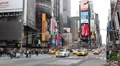 Times Square New York City Morning Day Taxi Yellow Cabs Car Traffic Manhattan HD Footage