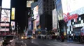 Times Square New York City Illuminated Night Manhattan Double Decker Bus Passing HD Footage