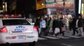 Times Square New York City Illuminated Night Manhattan NYPD Police Car Station HD Footage