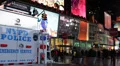 Times Square New York City Evening Night Manhattan NYPD Police Car Station HD Footage