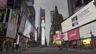 Times Square In New York City Is Abandoned During The Covid-19 Coronavirus Stock Footage