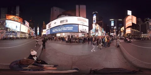 Times Square NEW YORK VR 360 Stock Footage