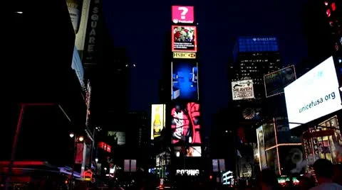 Times square night Stock Footage 9972015