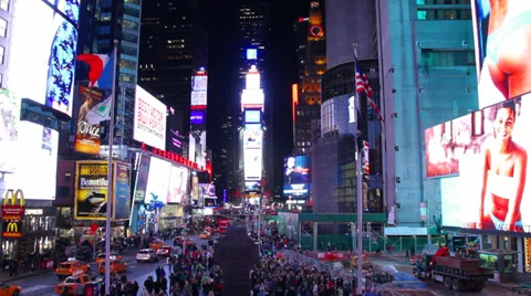 Times Square at Night Vídeo Stock 39810054