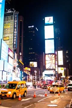 Times Square at night 스톡 사진