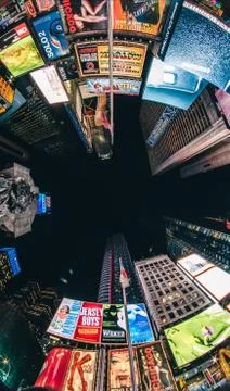 Times Square at night Stock Photos
