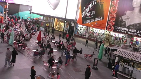 Times Square at night timelapse Stock Footage 49581519