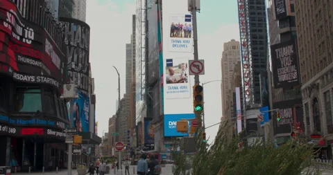 Times Square NY nurses 5.9.20 BMCC Pocket 4K Stock Footage 130473041