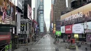 Times Square Ny Strong Coronavirus Covid-19 Pandemic Lockdown New York City Nyc Stock Footage