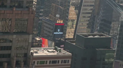 Times Square from Rockefeller Tower Stock Footage 1052854