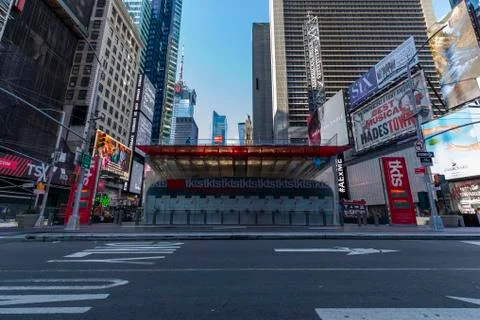 Times Square Seating Area Stock Photos