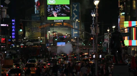 Times Square slo motion Stock Footage 5641110