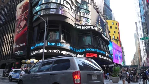 Times square stock ticker Stock Footage 210580168