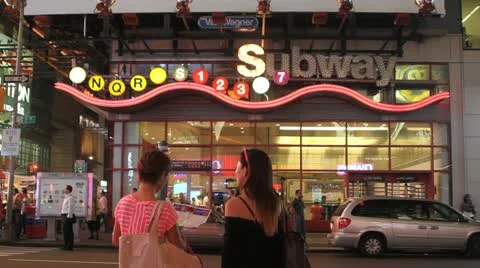 Times Square Subway Видео 12074612