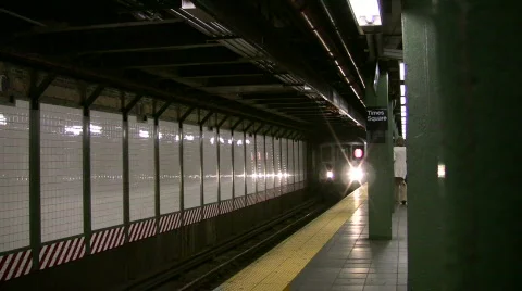 Times Square Subway Station Stock Footage