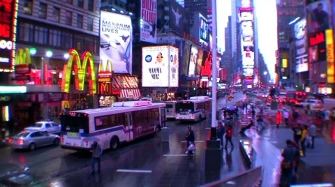 Times Square time Lapse 1 Stock Footage 661096