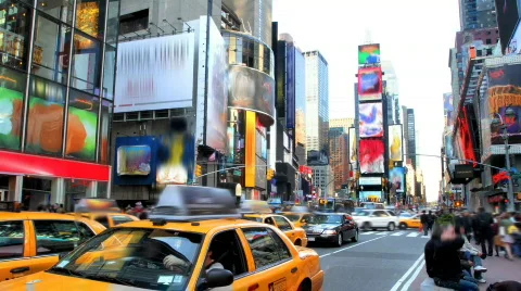 Times Square Time Lapse 1 Stock Footage 708826