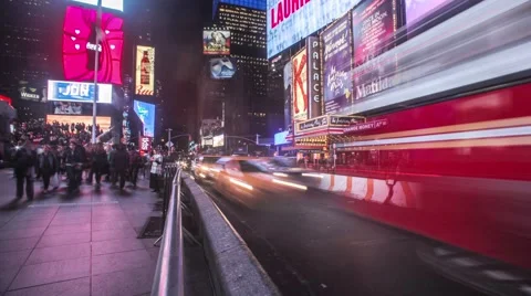 Times Square Time Lapse 4K Stock Footage 58268925