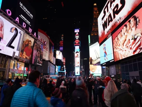 Times Square Time Lapse 4k Stockbeeldmateriaal 84945135