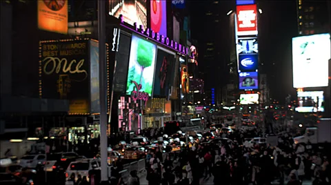 Times Square TIme Lapse Stock Footage 31561928