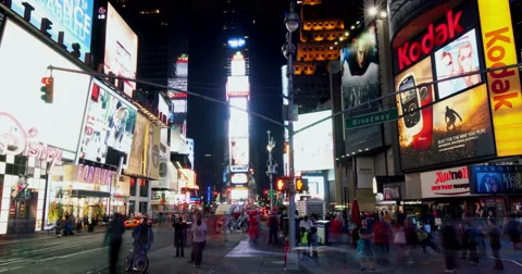 Times Square Time-Lapse Stock Footage 41716080