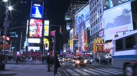 Times Square Timelapse 1 Stock Footage 3424324