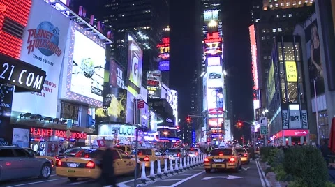 Times Square Timelapse 2 Stock Footage 3423363