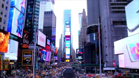 Times Square Timelapse at Day - Super Speed Vídeo Stock 39809936