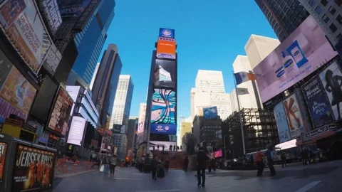 Times Square Timelapse during the day Stock Footage 73972096