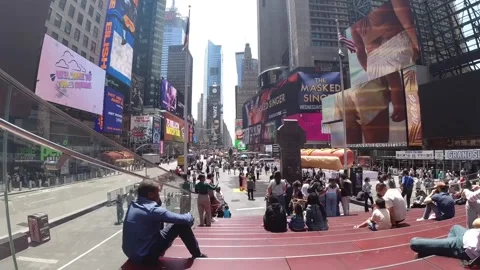 Times Square timelapse during the day Manhattan New York Stock Footage 276839338
