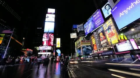 Times Square Timelapse Stock Footage 20615126