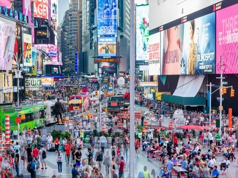 Times Square timelapse Stock Footage 70827937