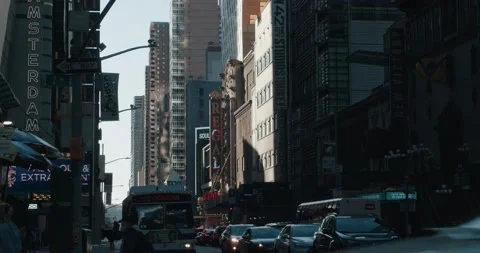 Times Square Timelapse - High Contrast, Dramatic, Cinematic Shot Vidéo 153102816