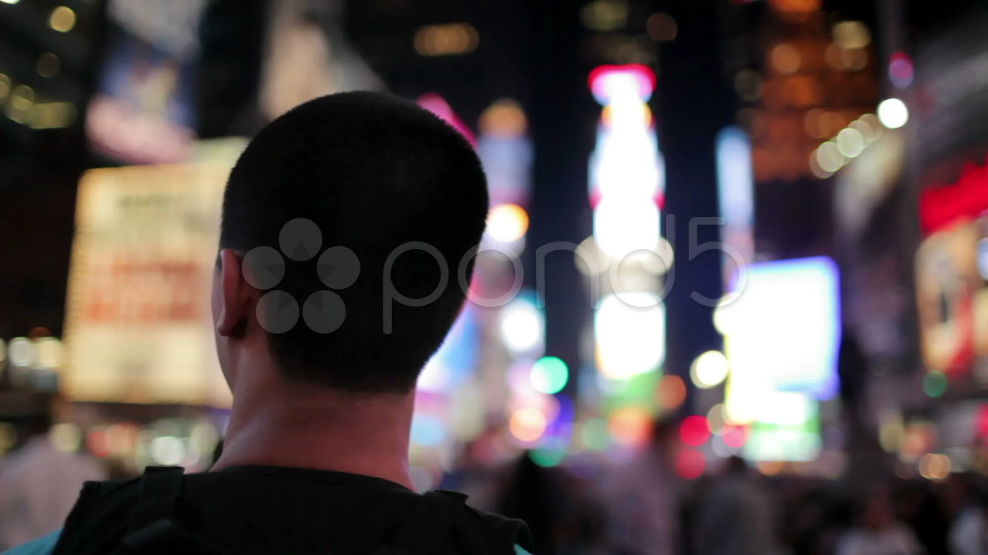 Times Square Tourist Picture DSLR Camera... | Stock Video | Pond5