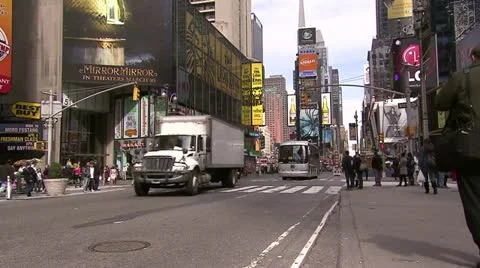 Times Square Traffic Stock Footage 11366923