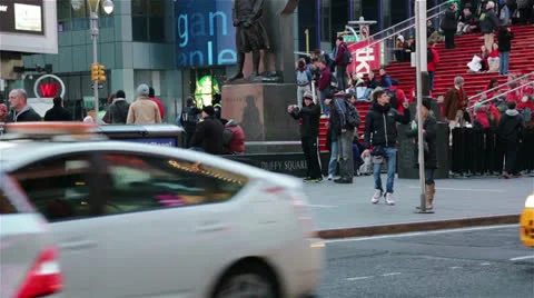 Times Square Traffic Manhattan, New York Stock Footage 24171473