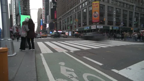 Times Square Traffic Timelapse Stock Footage 168507324