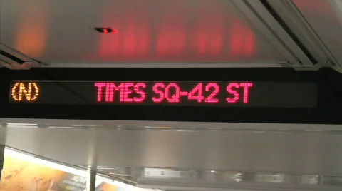 Times Square Train Display Stock Footage 568245
