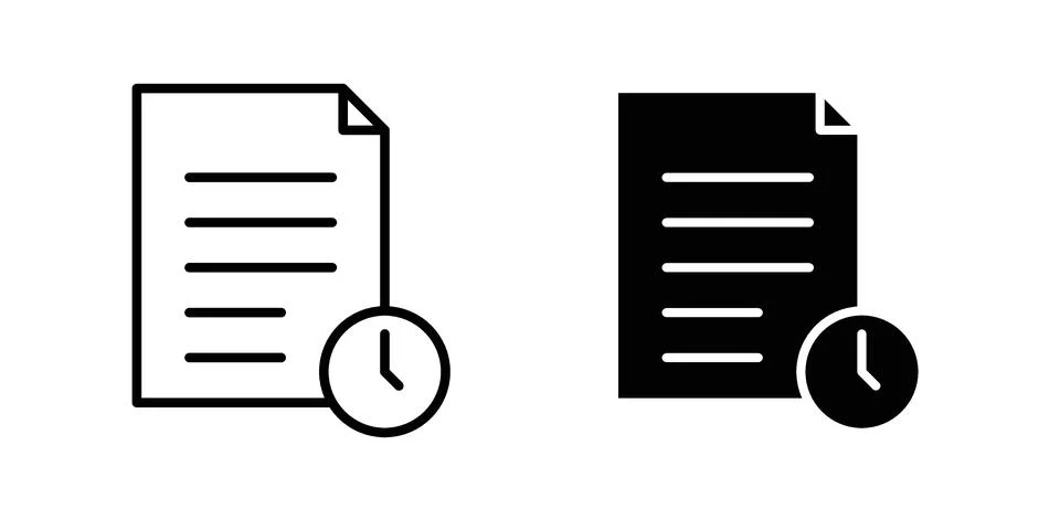 Timesheet icon for design projects and web UI Stock Illustration