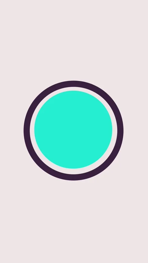 Timesup notification animation in round icon format vertical video. Teal el.. Stock Footage 321626903