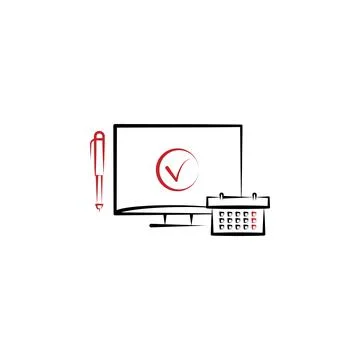 Timetable 2 colored line icon. Simple colored element illustration. timetable Stock Illustration