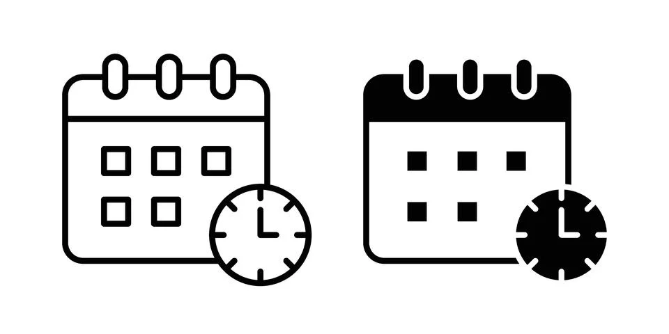 Timetable icon design. Simple Vector illustrations.. 库存插图