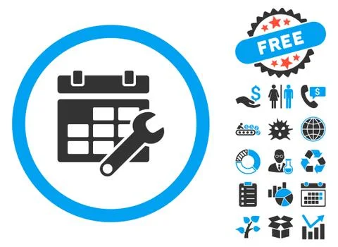 Timetable Options Flat Vector Icon with Bonus イラスト素材