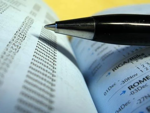 Timetable Foto stock